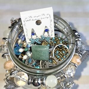 Elegant Green and Blue Fashion Jewelry Set